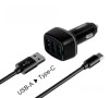 Thumbnail Cargador de auto SATE | A-MP52 18W/20W USB-A/ TYPE-C0